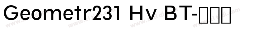 Geometr231 Hv BT字体转换